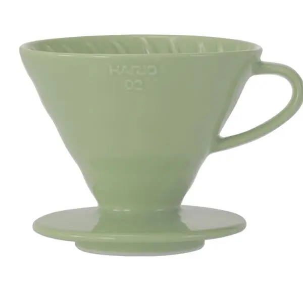 Hario Ceramic Coffee Dripper V60-02 Smokey Green + 40 Filters
