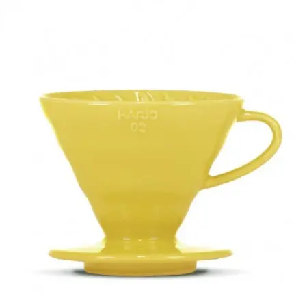 Hario Ceramic Coffee Dripper V60-02 Yellow + 40 Filters