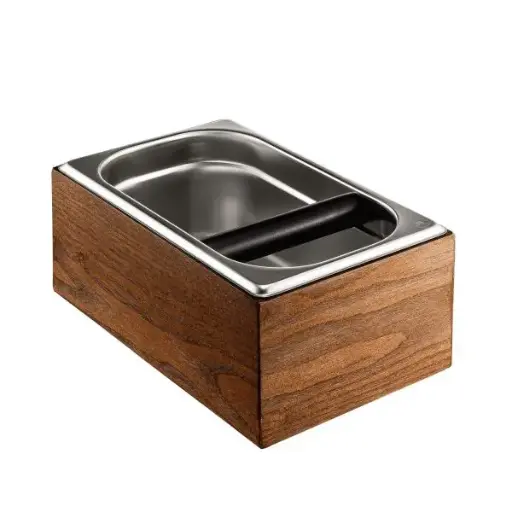 [SB051] Studio Barista Wooden Stainless Steel Knock Box