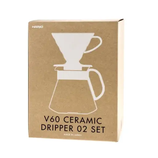 [XVDD-3012W] Hario V60-02 Dripper & Pot White